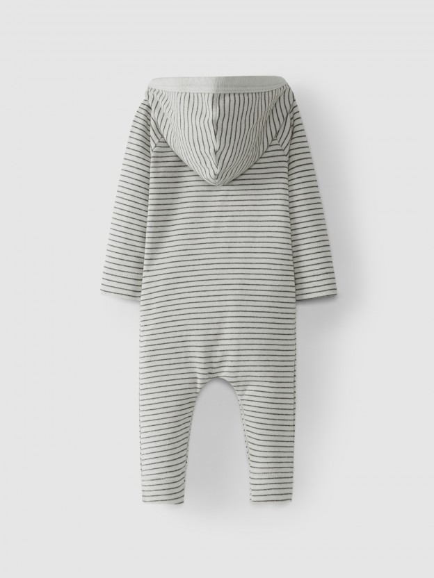 Ensemble imprim� � capuche coton biologique