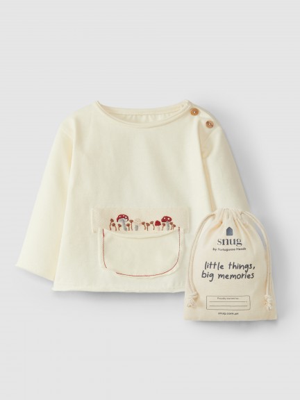 Longsleeve bordada com saco de oferta Longsleeve bordada com saco de oferta