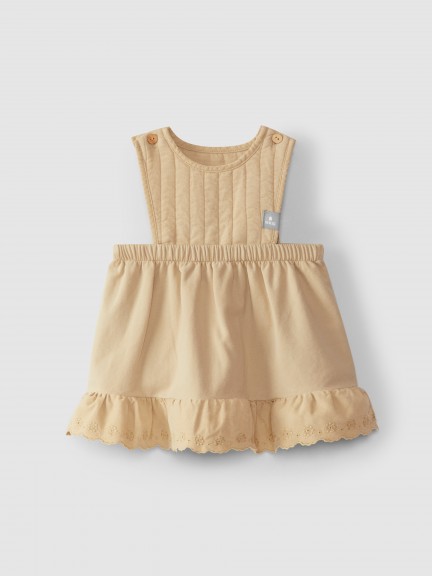 Plush dress with English embroidery Plush dress with English embroidery