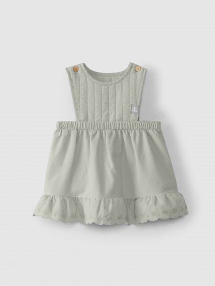 Robe en peluche avec broderie anglaise Robe en peluche avec broderie anglaise