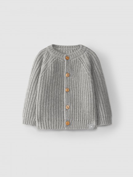 Knitted cardigan round neckline Knitted cardigan round neckline