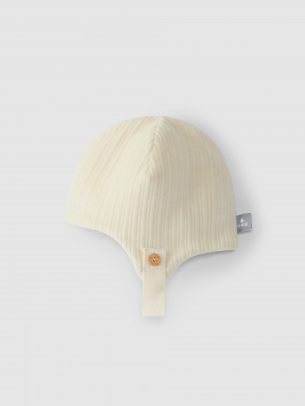 Beanie in ribbed velvet jersey Beanie in ribbed velvet jersey