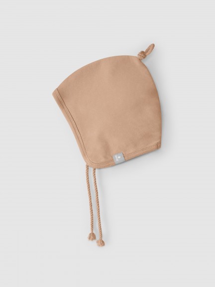 Beanie in plush with knot Beanie in plush with knot