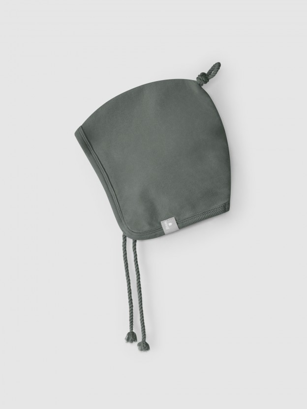Gorro em felpa com nó Gorro em felpa com nó