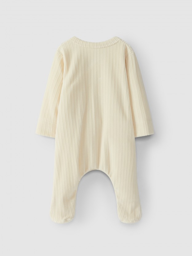 Babygrow en maille de velours cannel�