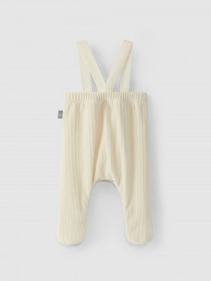 Ribbed velvet jersey pants with feet Ribbed velvet jersey pants with feet