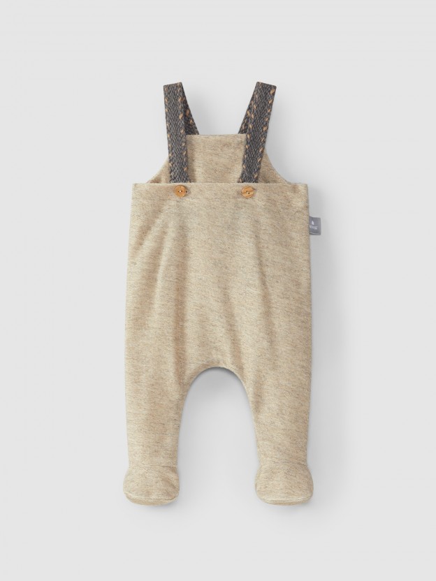 Jardineiras com al�as efeito "tricot"