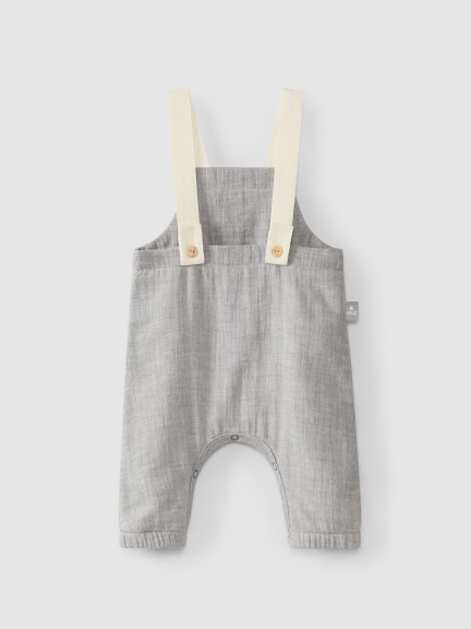 Dungarees in four-layer muslin Dungarees in four-layer muslin