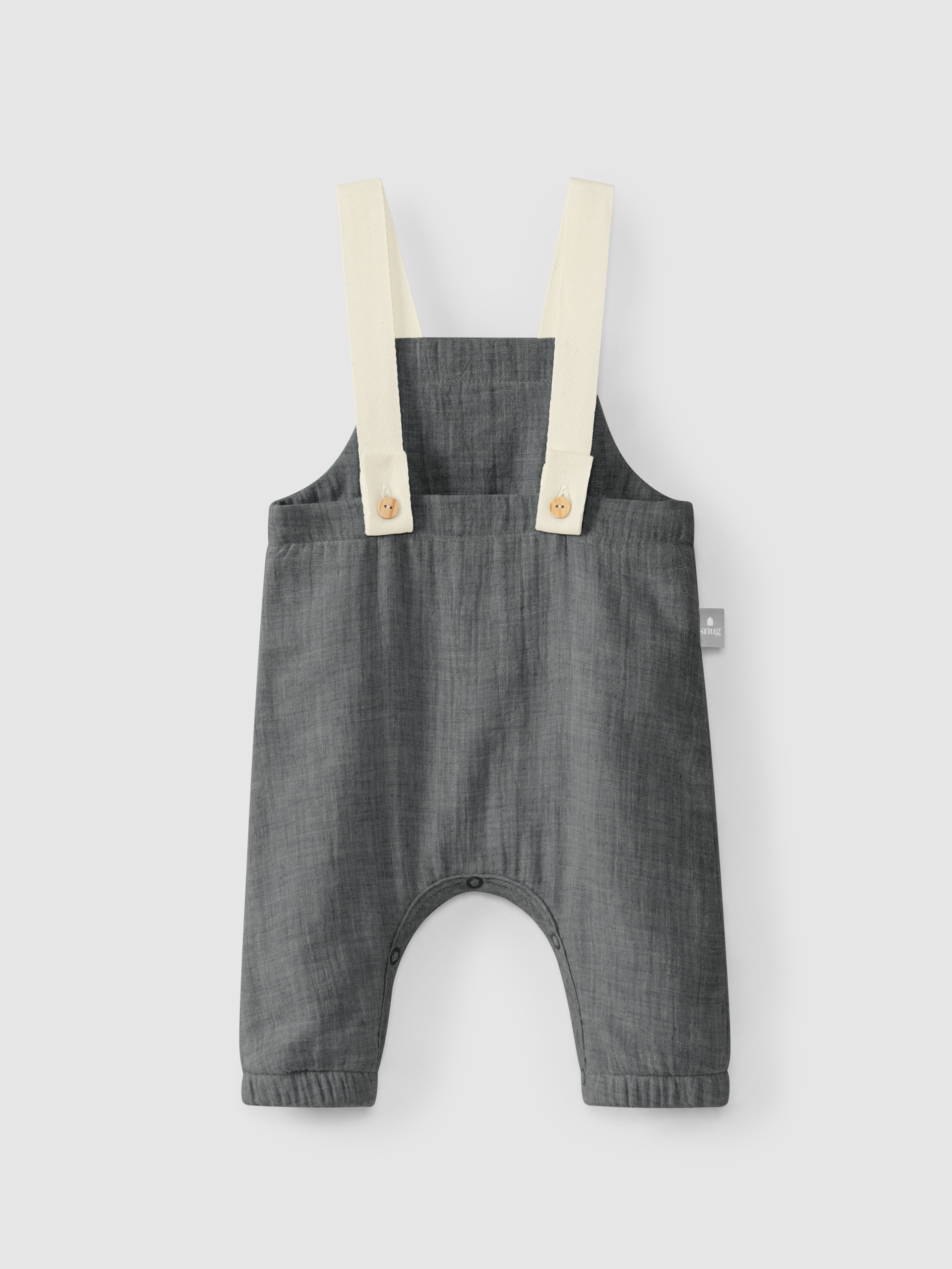 Dungarees in four-layer muslin