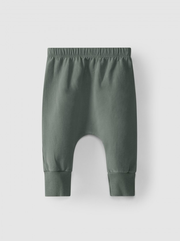 Pantalon en peluche cardée Pantalon en peluche cardée