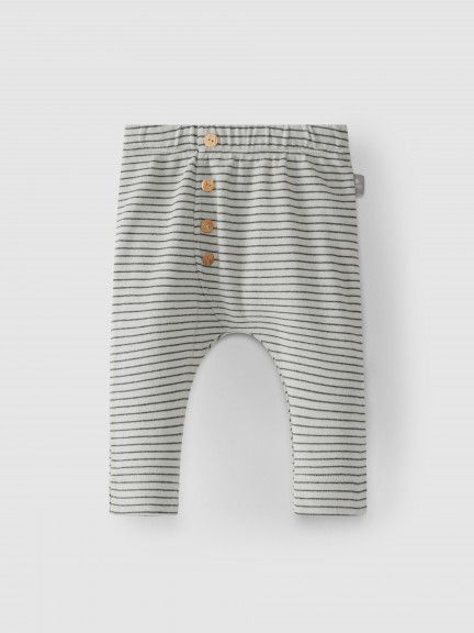 Pantalon rayures en coton biologique