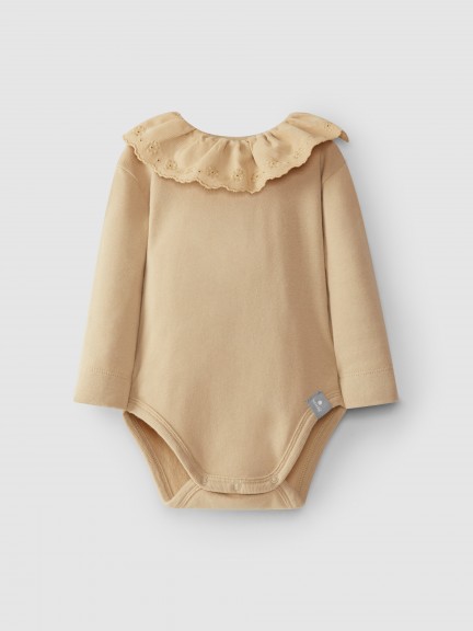 Body avec col en broderie anglaise Body avec col en broderie anglaise
