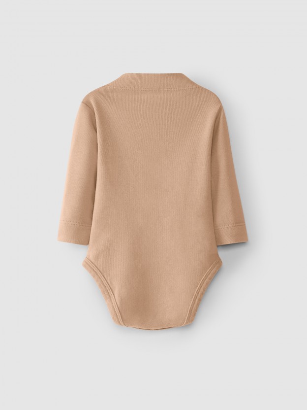 Bodysuit roll collar carded jersey Bodysuit roll collar carded jersey