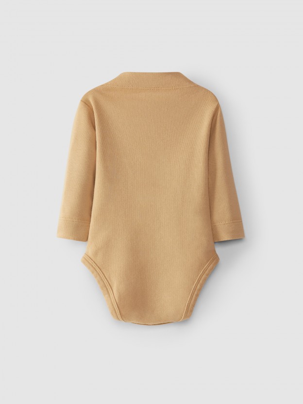 Bodysuit roll collar carded jersey Bodysuit roll collar carded jersey