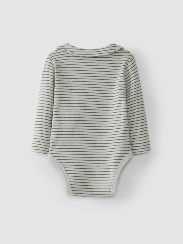 Bodysuit round neck in organic cotton Bodysuit round neck in organic cotton