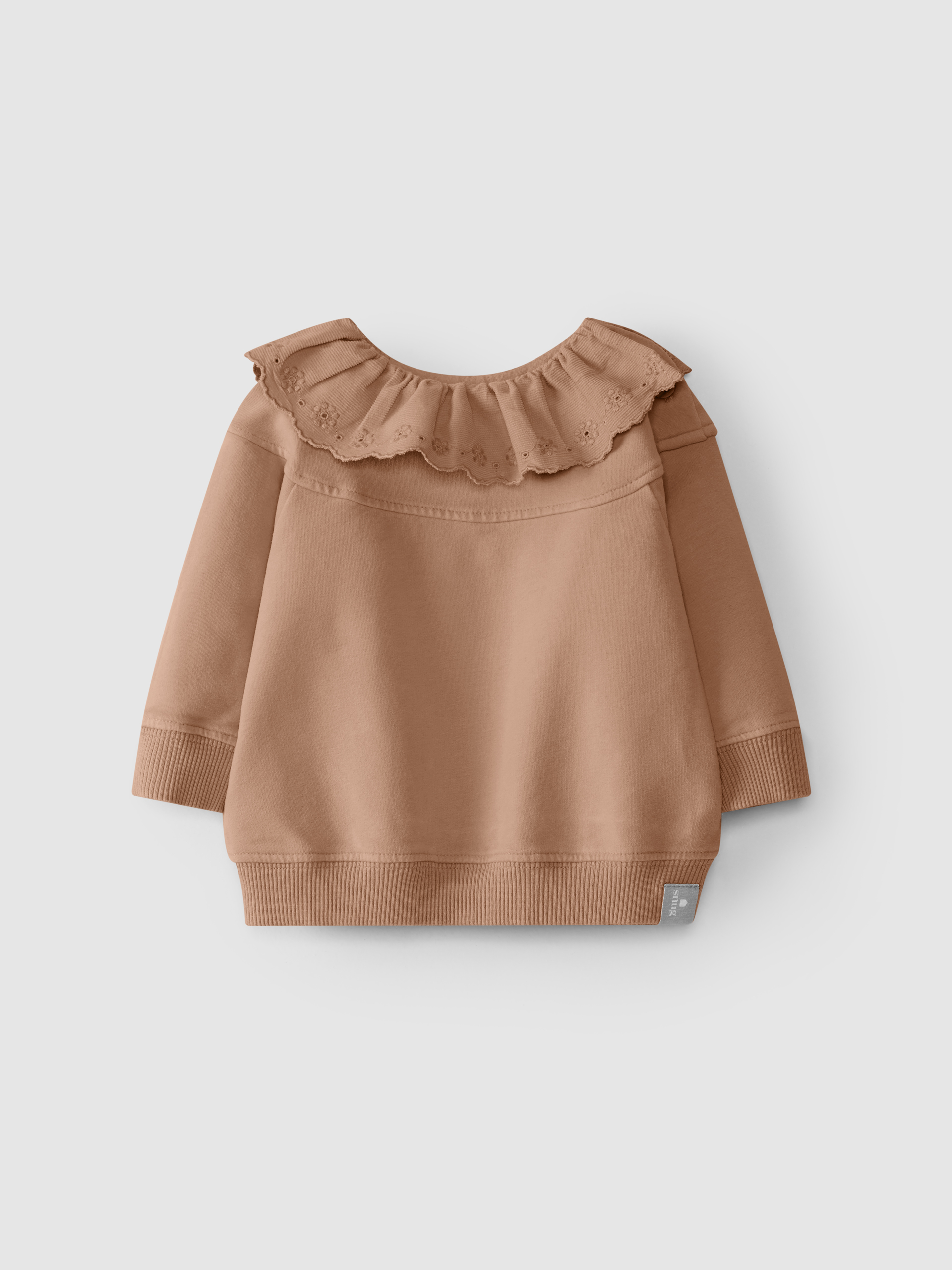 Jersey de felpa con bordado inglés