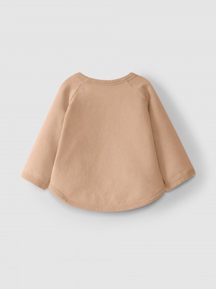 Pull en peluche avec gaze double Pull en peluche avec gaze double