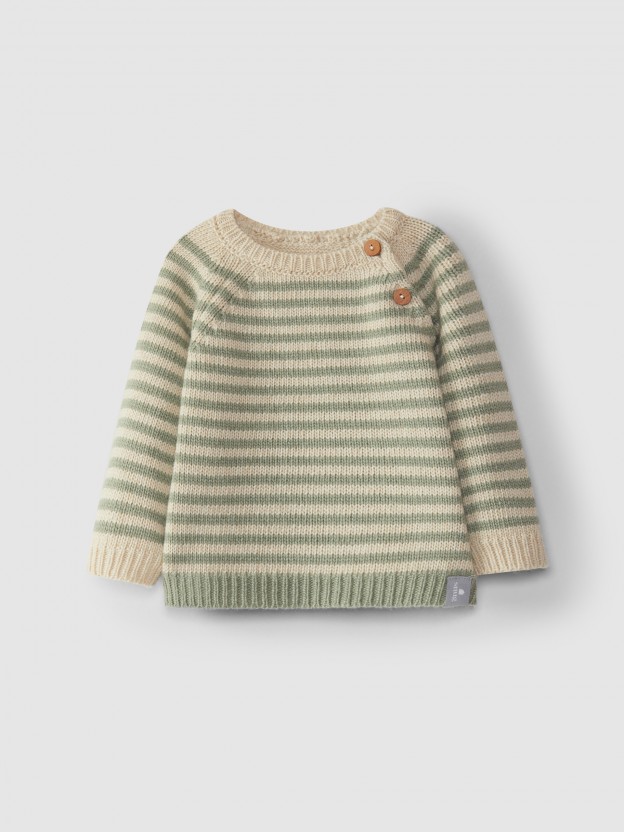 Striped knitted jumper Striped knitted jumper