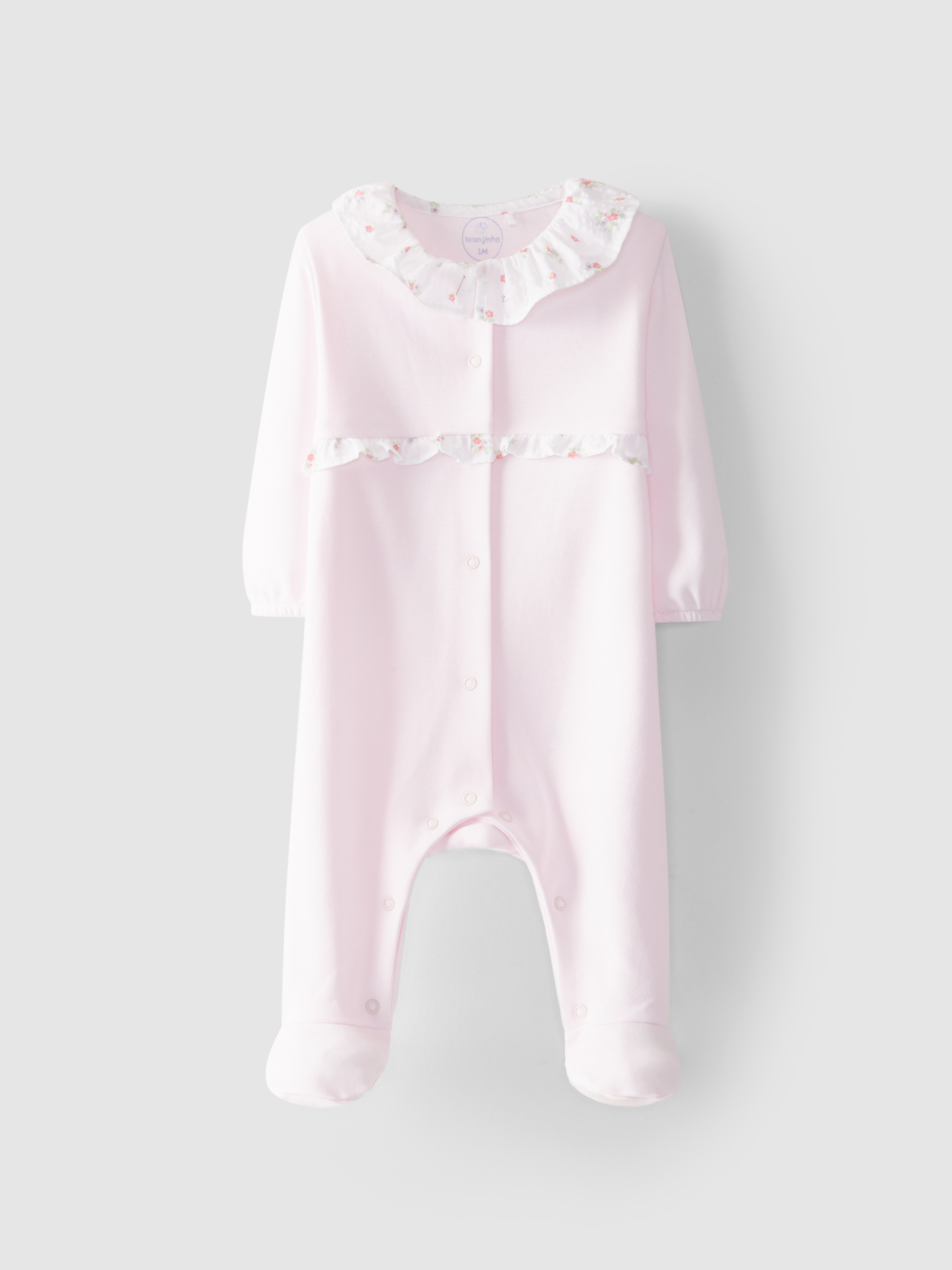 Babygrow ruffled floral collar
