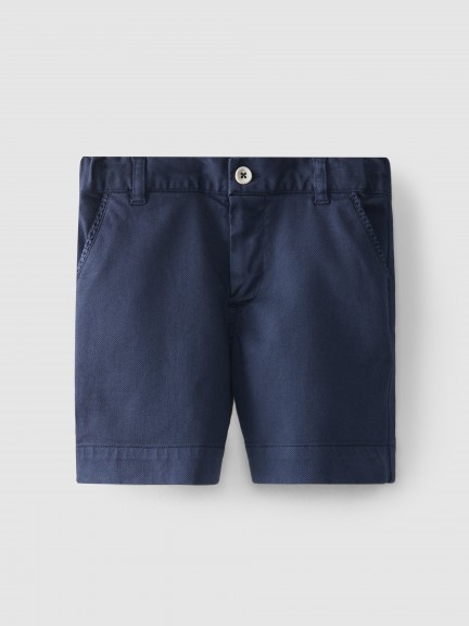 Pantalón corto rayas con tres bolsillos Pantalón corto rayas con tres bolsillos