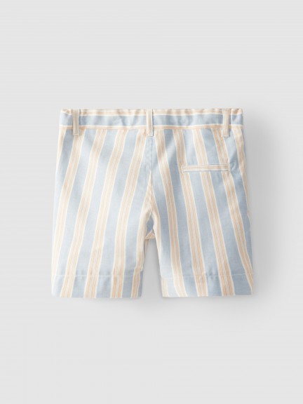Pantalón corto rayas con tres bolsillos Pantalón corto rayas con tres bolsillos