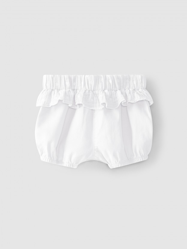Pantalones cortos pull-up con volante Pantalones cortos pull-up con volante