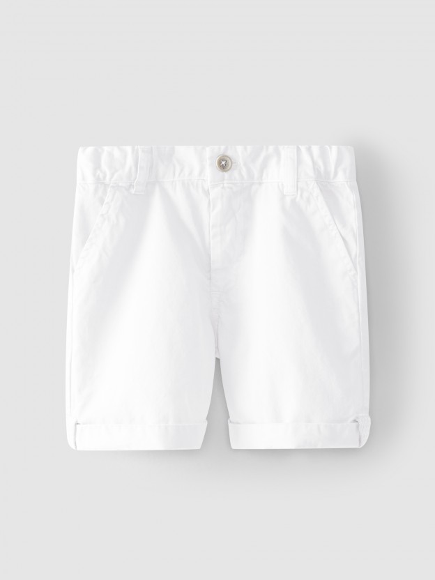 Pantalones cortos en sarga