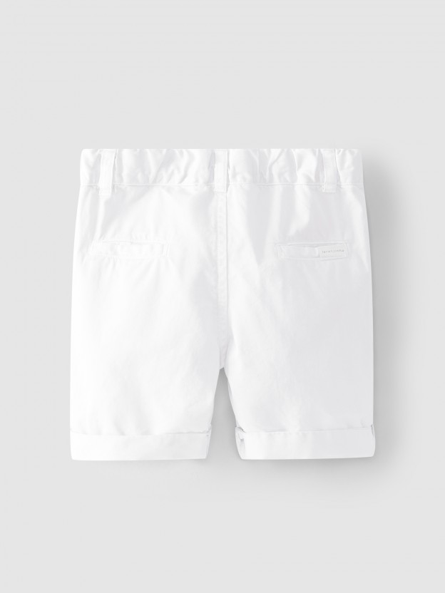 Pantalones cortos en sarga