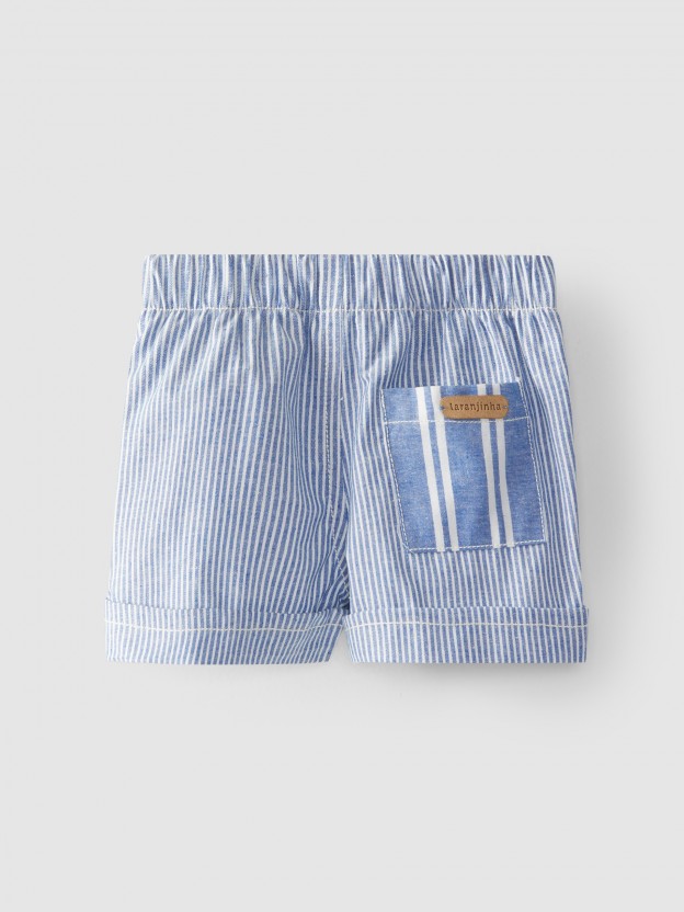 Striped shorts with drawstring Striped shorts with drawstring