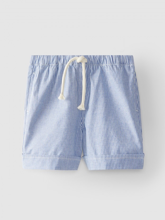 Striped shorts with drawstring Striped shorts with drawstring