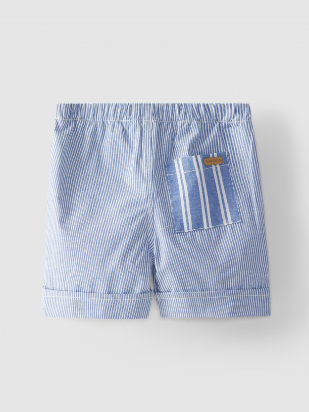 Striped shorts with drawstring Striped shorts with drawstring