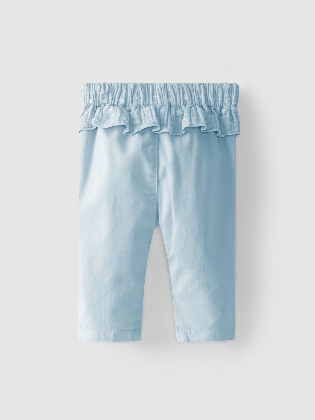 Pantalones pull-up con volante