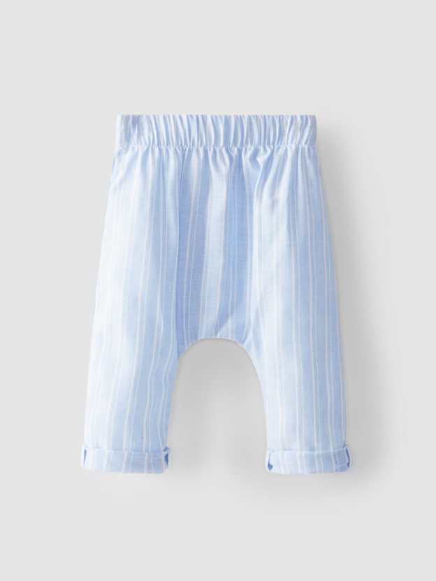 Pull-up pants stripes