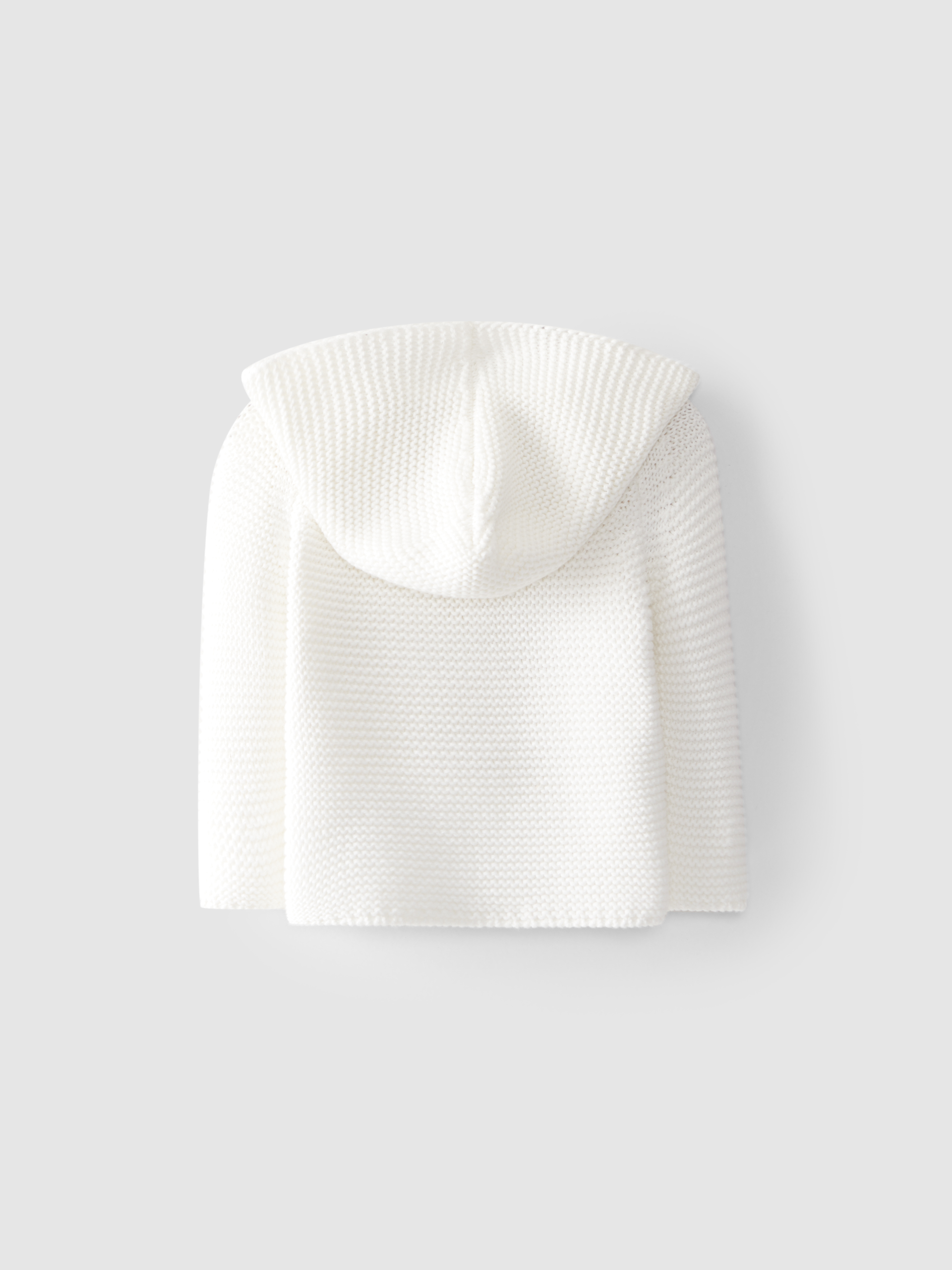 Gilet tricoté à capuche