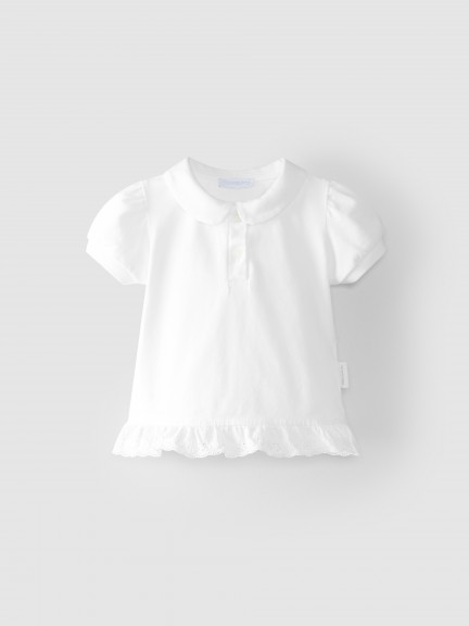 Polo shirt with English embroidery Polo shirt with English embroidery