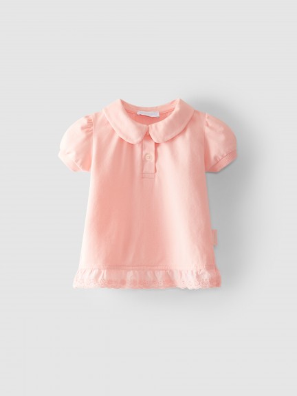 Polo shirt with English embroidery Polo shirt with English embroidery