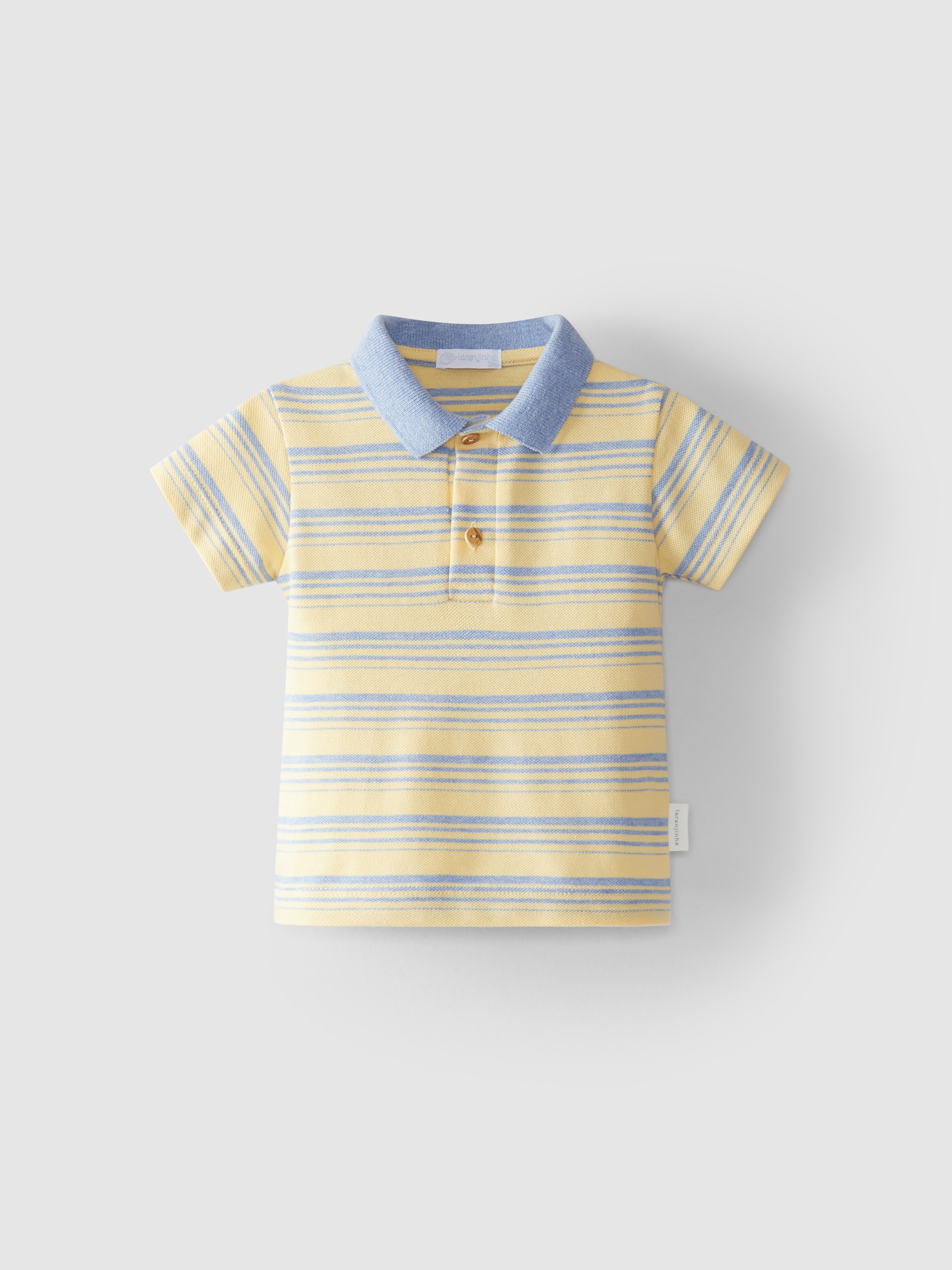 Polo shirt striped in pique
