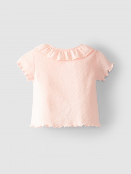 Blusa ajour com gola de folho Blusa ajour com gola de folho