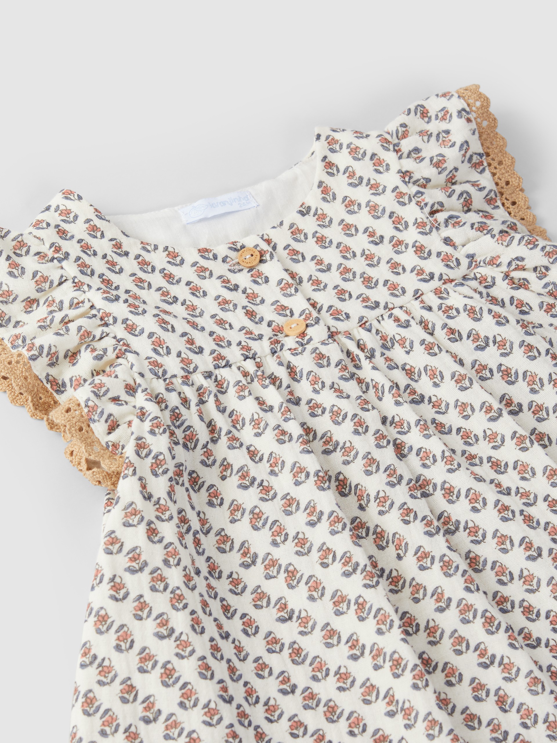Blusa flores algodão orgânico