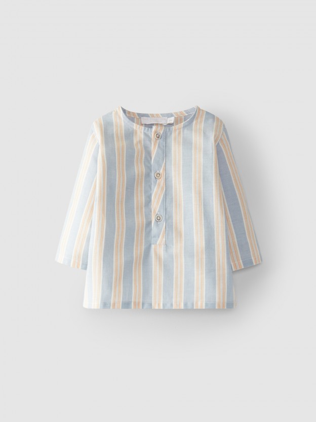 Camisa cuello mao rayas Camisa cuello mao rayas