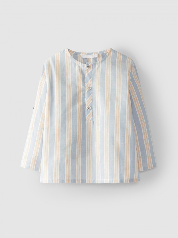 Camisa cuello mao rayas Camisa cuello mao rayas