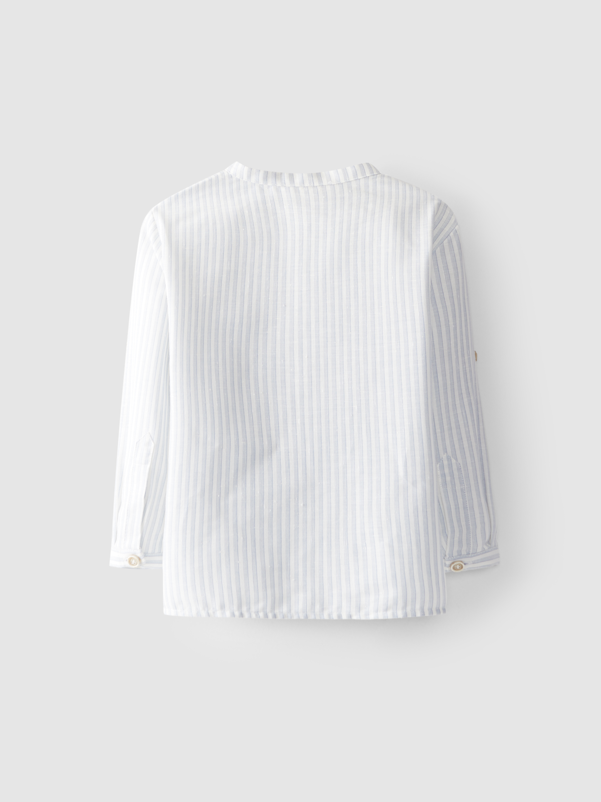 Camisa de riscas gola mao