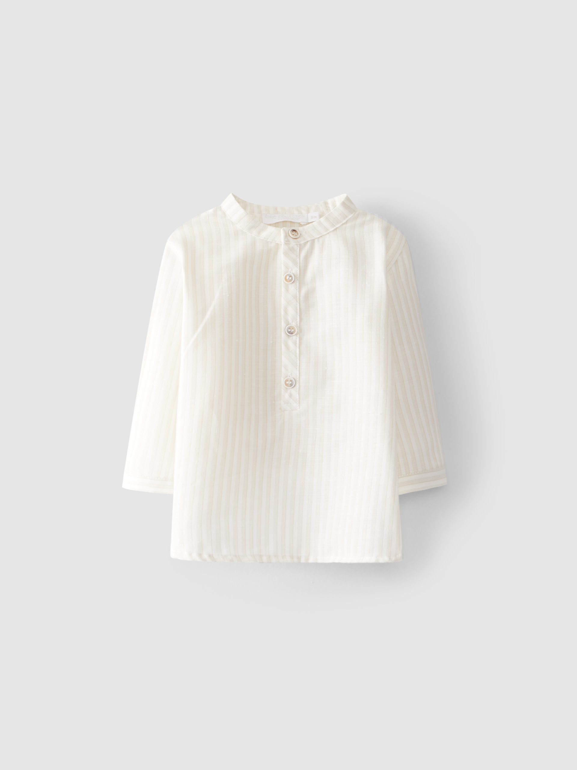 Camisa rayas cuello mao