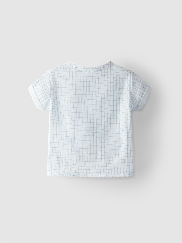 Camisa xadrez algodão orgânico Camisa xadrez algodão orgânico