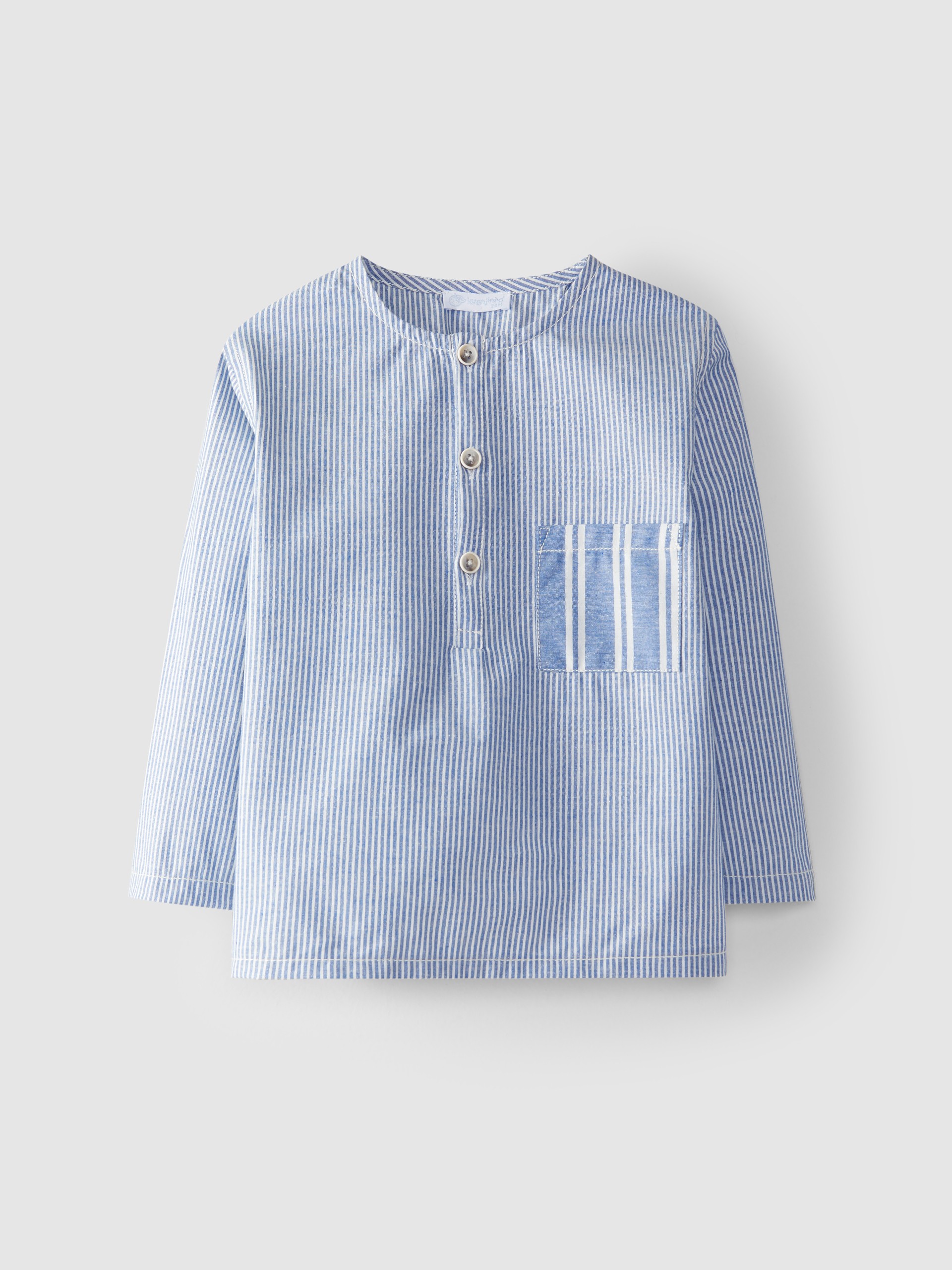 Chemise rayures coton biologique et recyclé