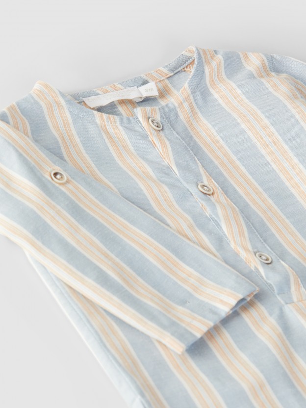 Camisa cuello mao rayas Camisa cuello mao rayas
