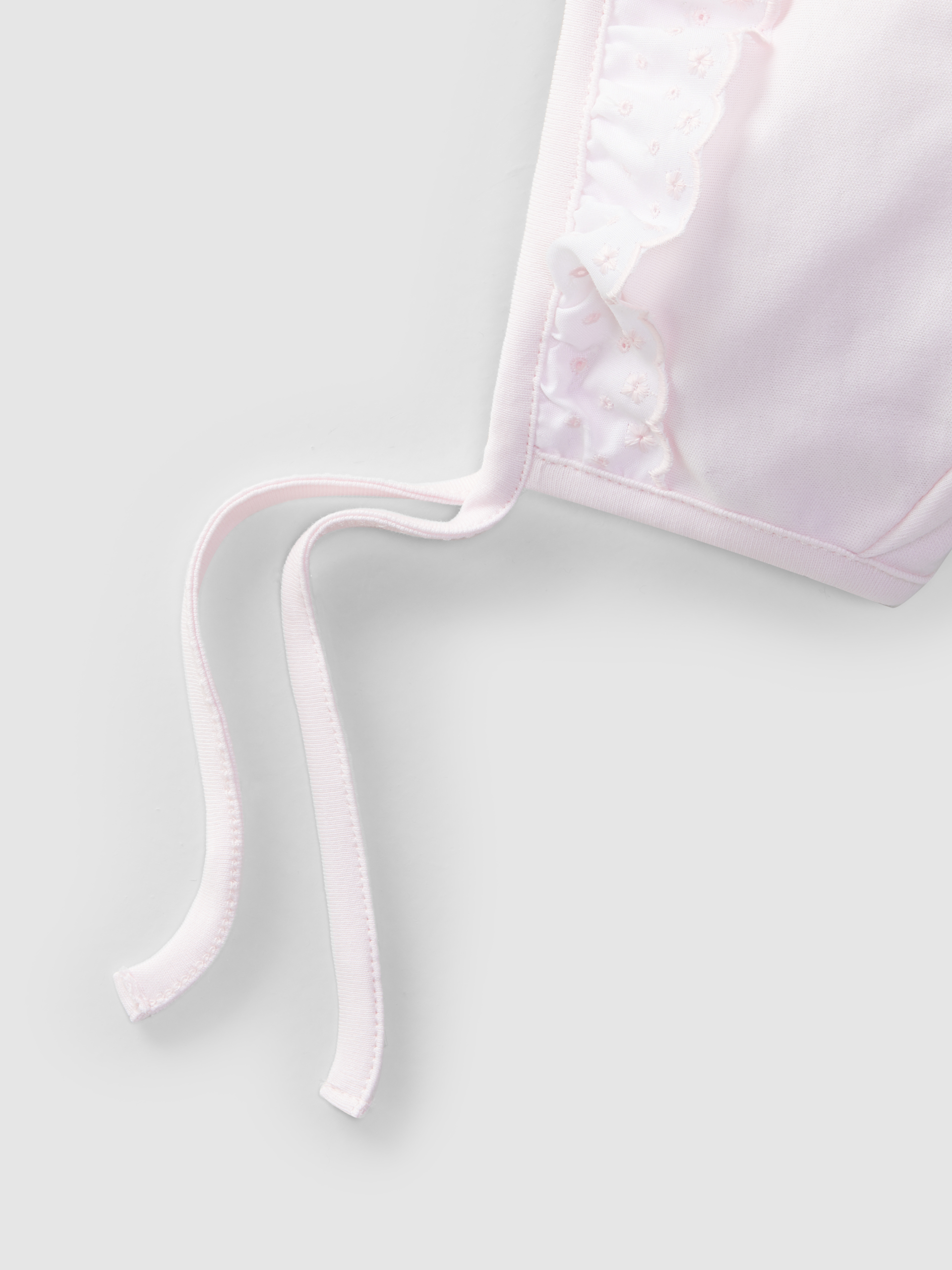 Bonnet pilot cap ruffle English embroidery