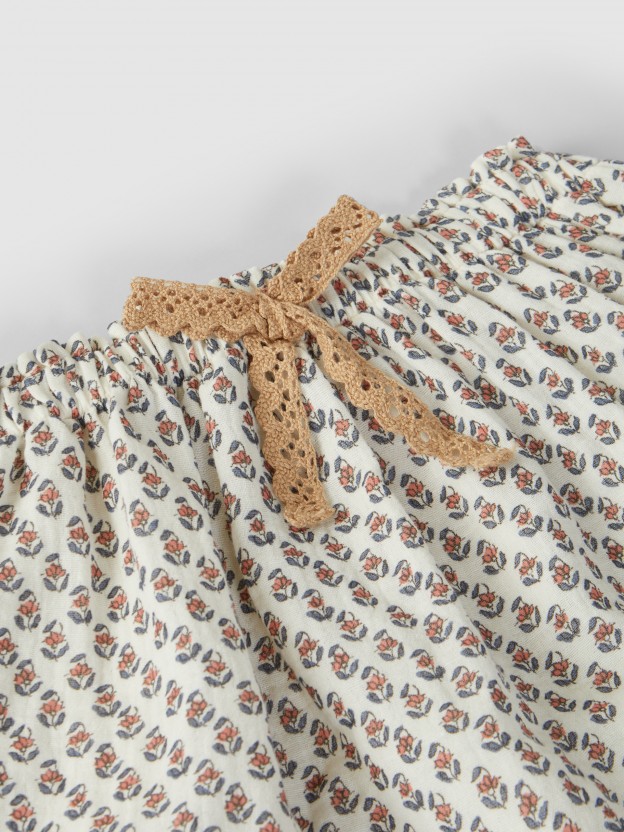 Skirt flowers organic cotton Skirt flowers organic cotton