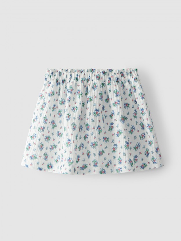 Skirt flowers organic cotton