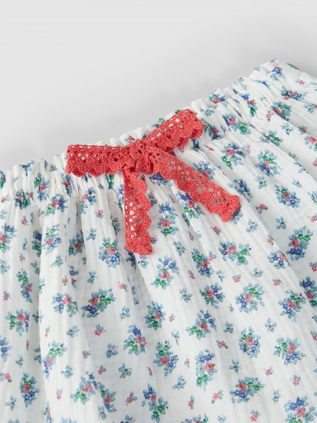 Skirt flowers organic cotton